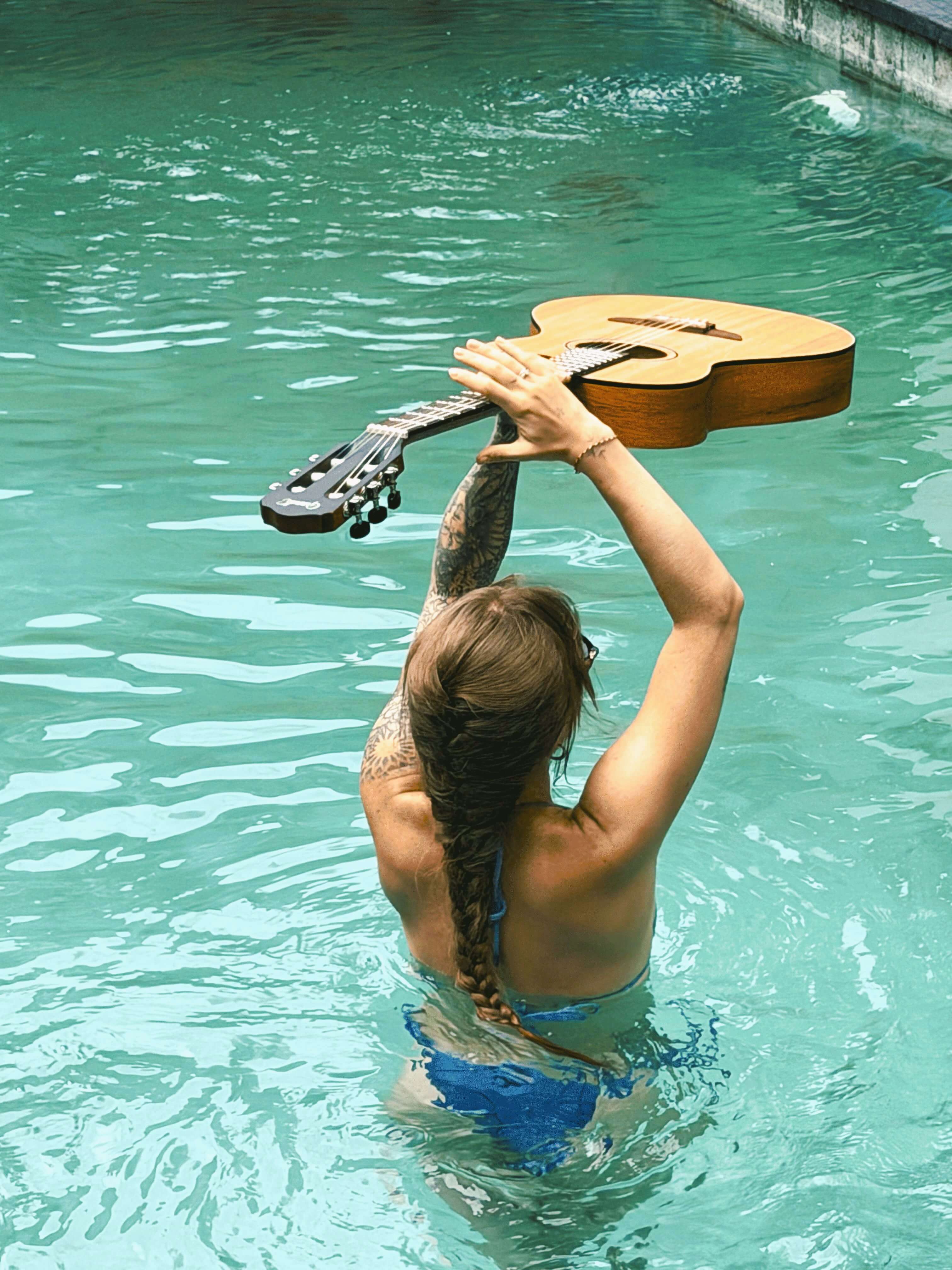 Acoustic guitar close-up